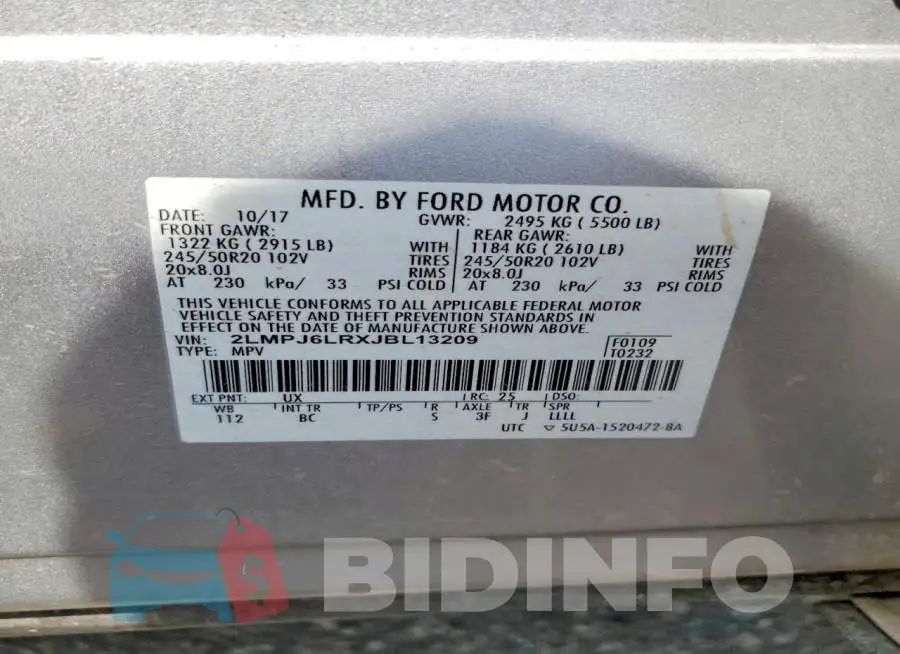 2LMPJ6LRXJBL13209 Photo# 12