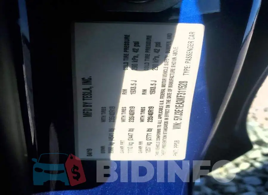 5YJ3E1EA3KF311528 Photo# 12