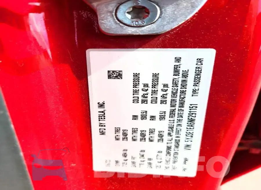 5YJ3E1EA6NF291151 Photo# 13
