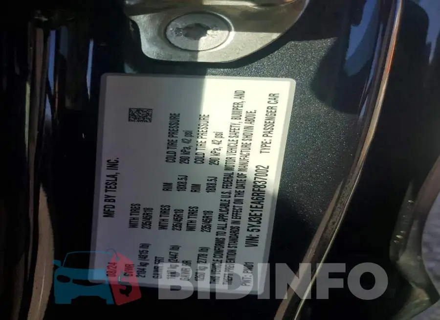 5YJ3E1EA6RF837002 Photo# 13