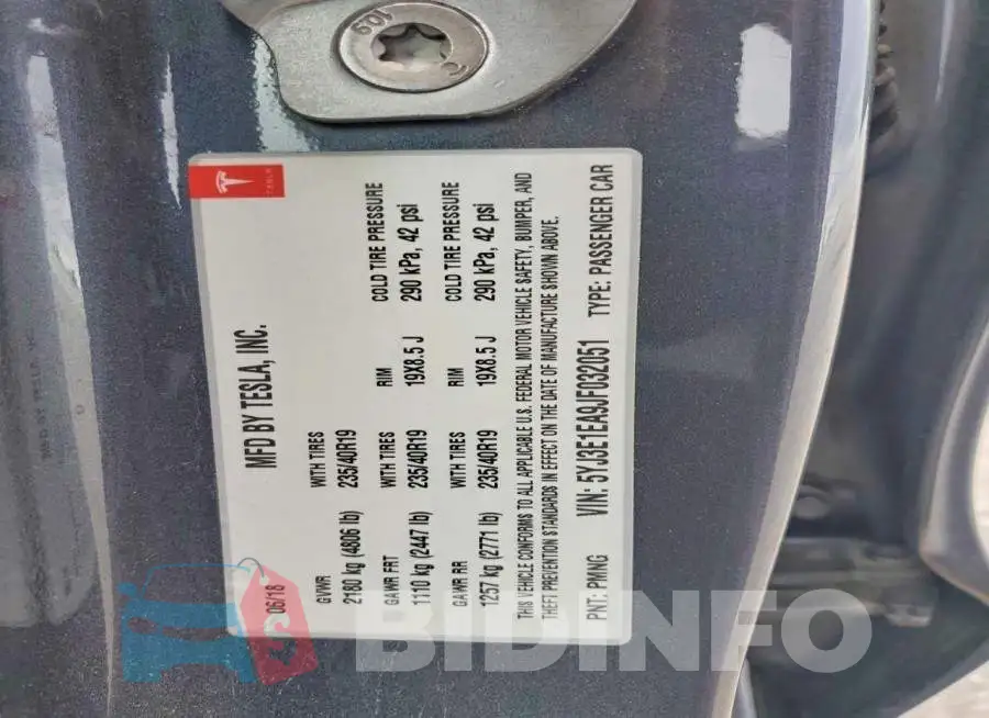 5YJ3E1EA9JF032051 Photo# 12
