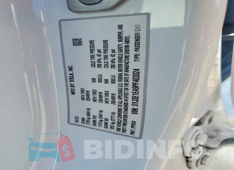 5YJ3E1EA9PF403024 Photo# 12