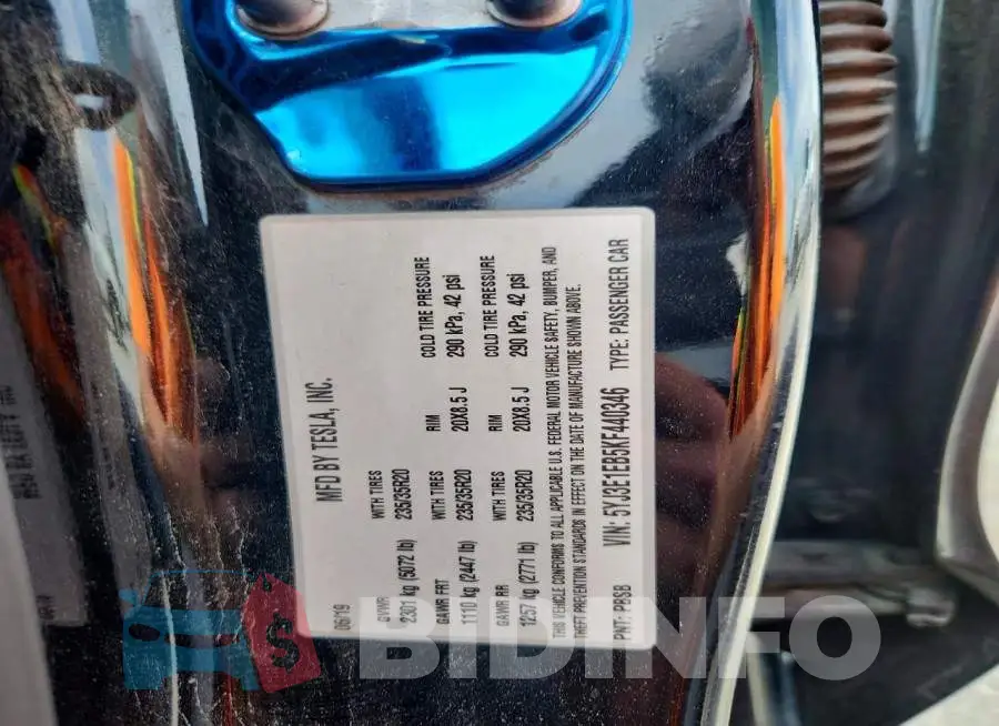 5YJ3E1EB5KF440346 Photo# 13