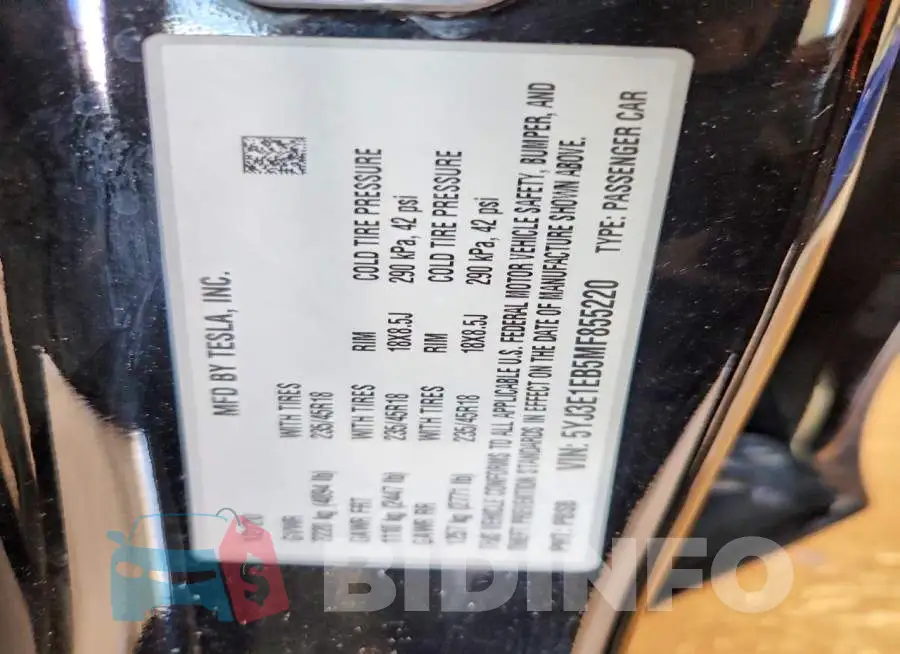 5YJ3E1EB5MF855220 Photo# 13
