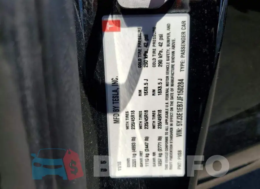 5YJ3E1EB7JF150284 Photo# 12