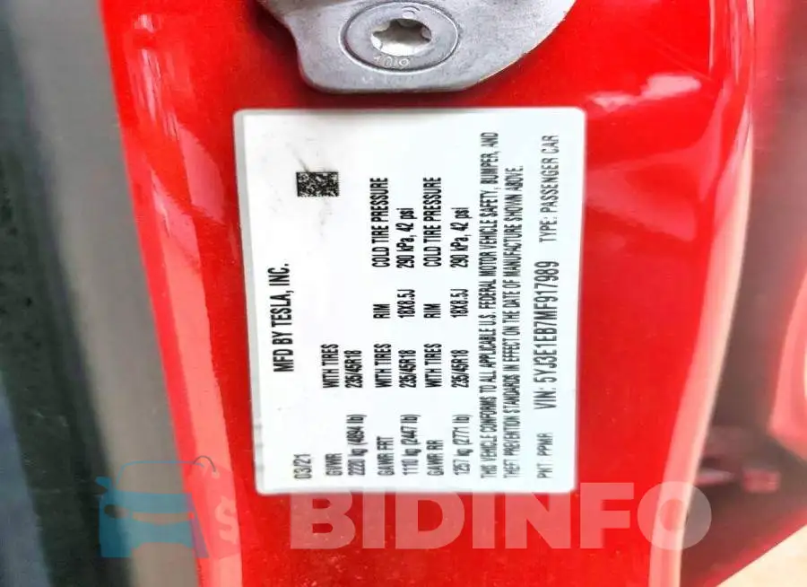 5YJ3E1EB7MF917989 Photo# 12