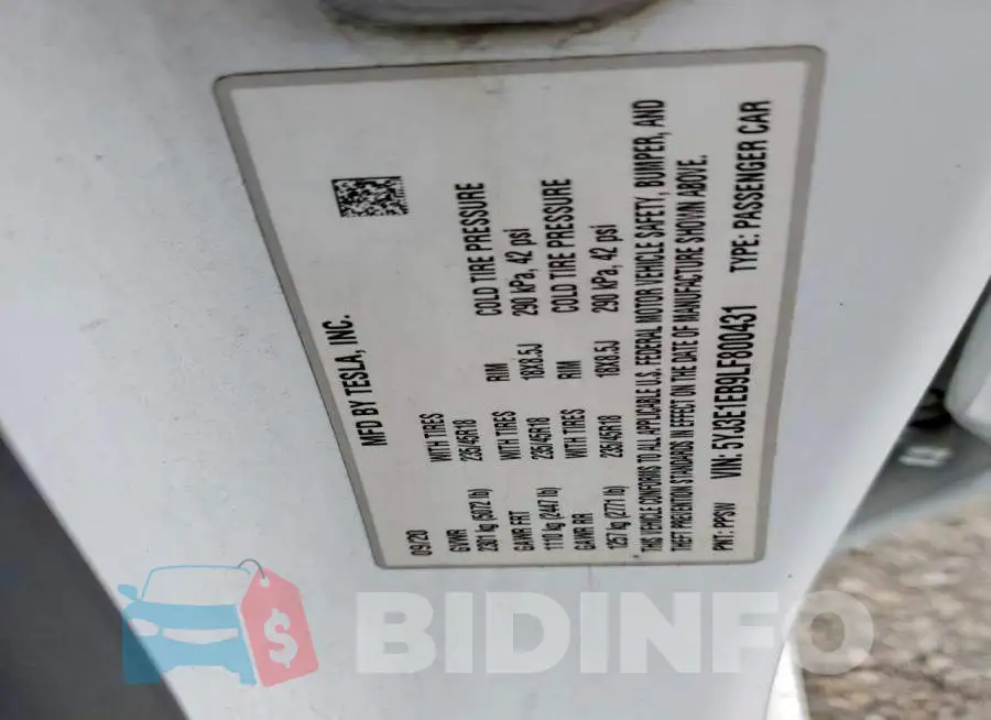 5YJ3E1EB9LF800431 Photo# 12