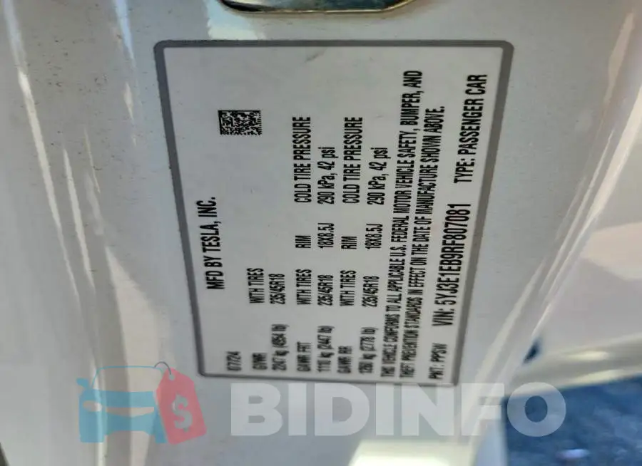 5YJ3E1EB9RF807081 Photo# 12