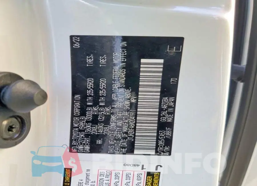 JTJHZKFA6N2041911 Photo# 14