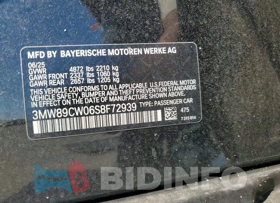 3MW89CW06S8F72939 Photo# 12