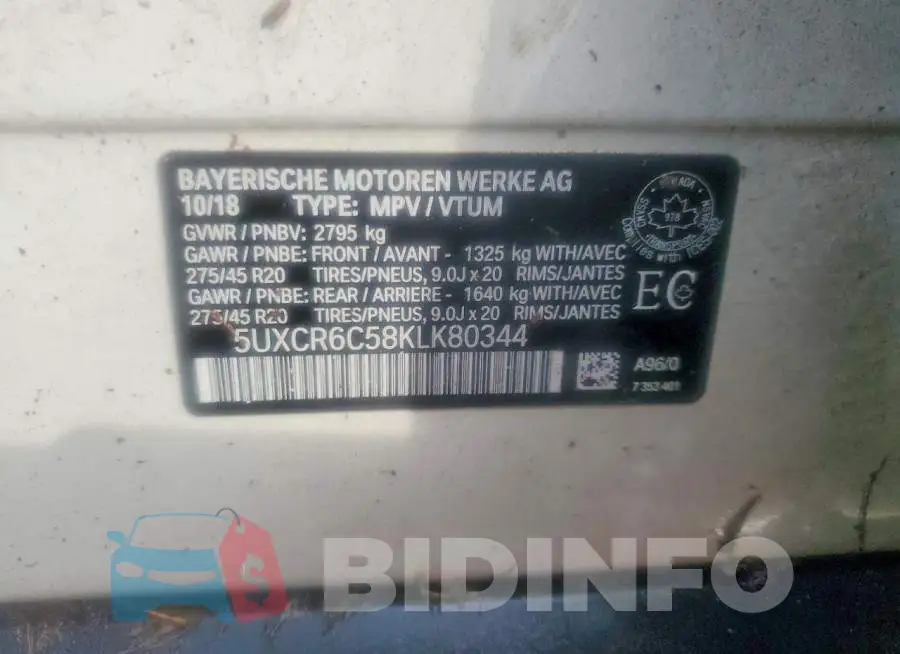 5UXCR6C58KLK80344 Photo# 13