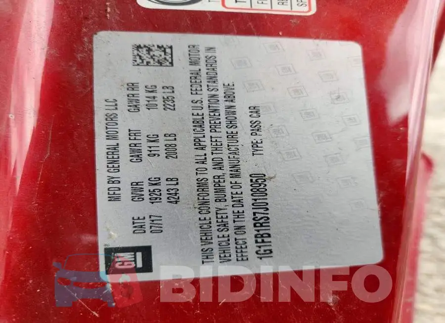 1G1FB1RS7J0108950 Photo# 13