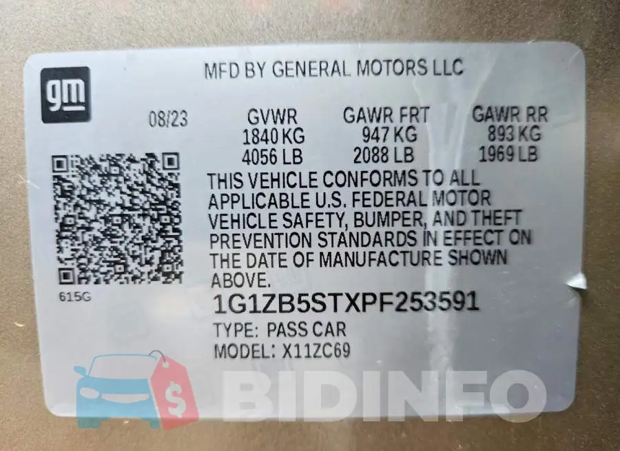1G1ZB5STXPF253591 Photo# 12