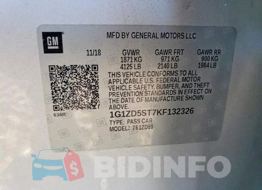 1G1ZD5ST7KF132326 Photo# 12