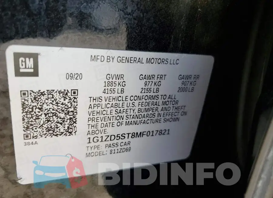 1G1ZD5ST8MF017821 Photo# 12