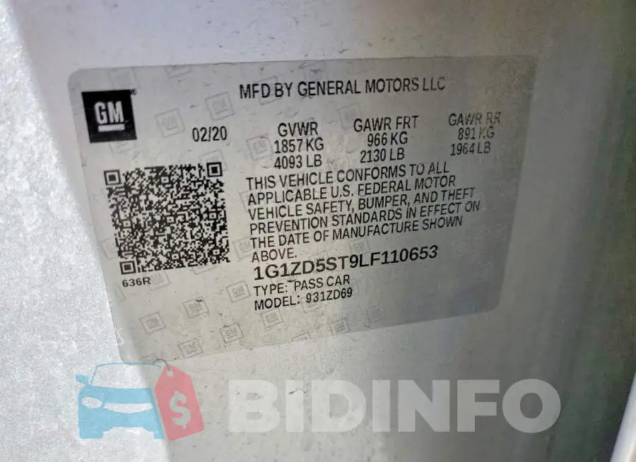 1G1ZD5ST9LF110653 Photo# 12