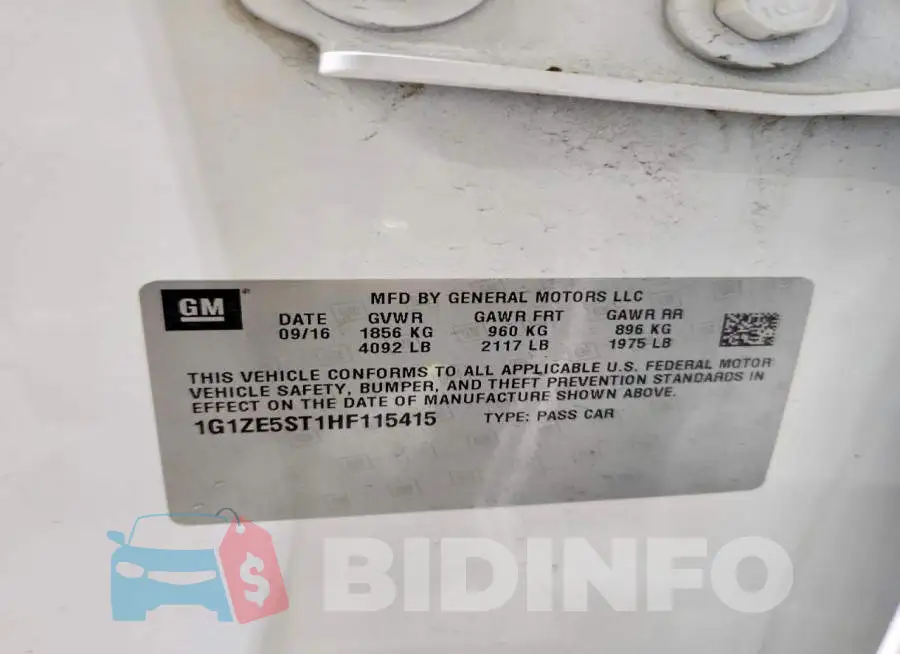 1G1ZE5ST1HF115415 Photo# 12