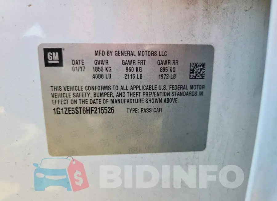 1G1ZE5ST6HF215526 Photo# 13