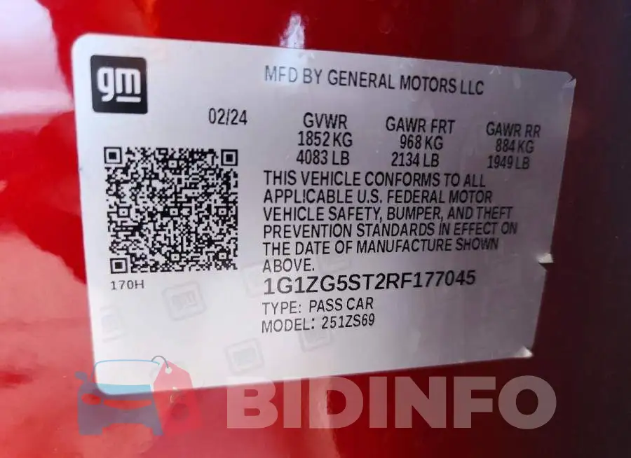 1G1ZG5ST2RF177045 Photo# 12