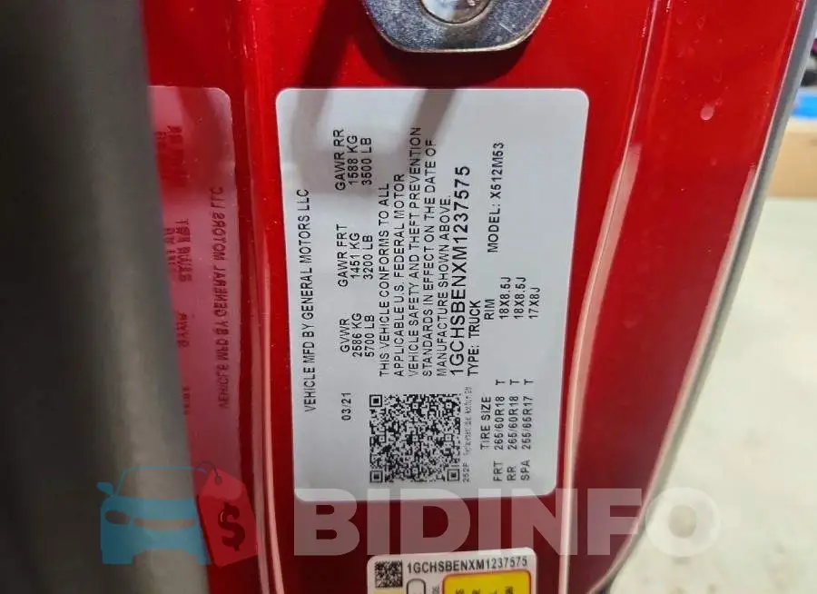 1GCHSBENXM1237575 Photo# 12