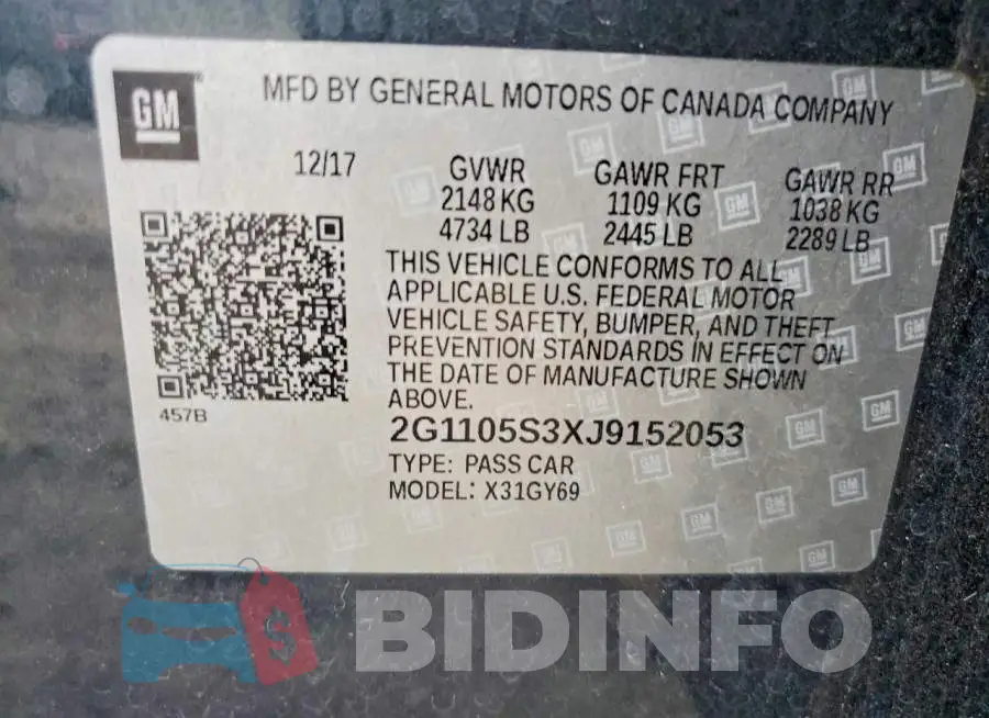 2G1105S3XJ9152053 Photo# 12