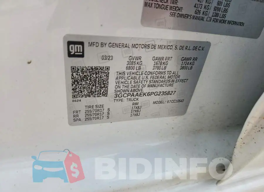 3GCPAAEK6PG235827 Photo# 12