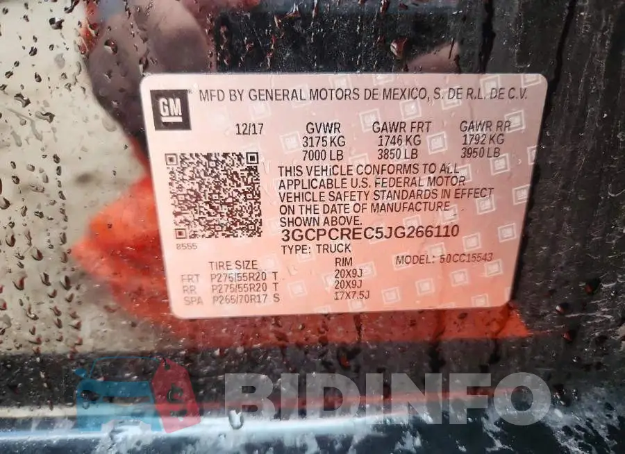 3GCPCREC5JG266110 Photo# 12