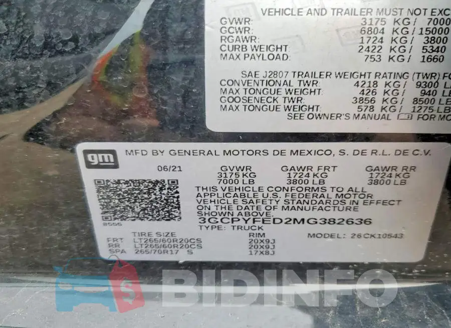 3GCPYFED2MG382636 Photo# 12