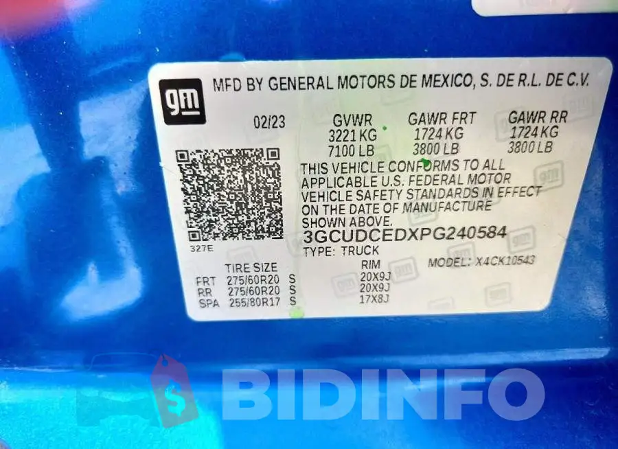 3GCUDCEDXPG240584 Photo# 13