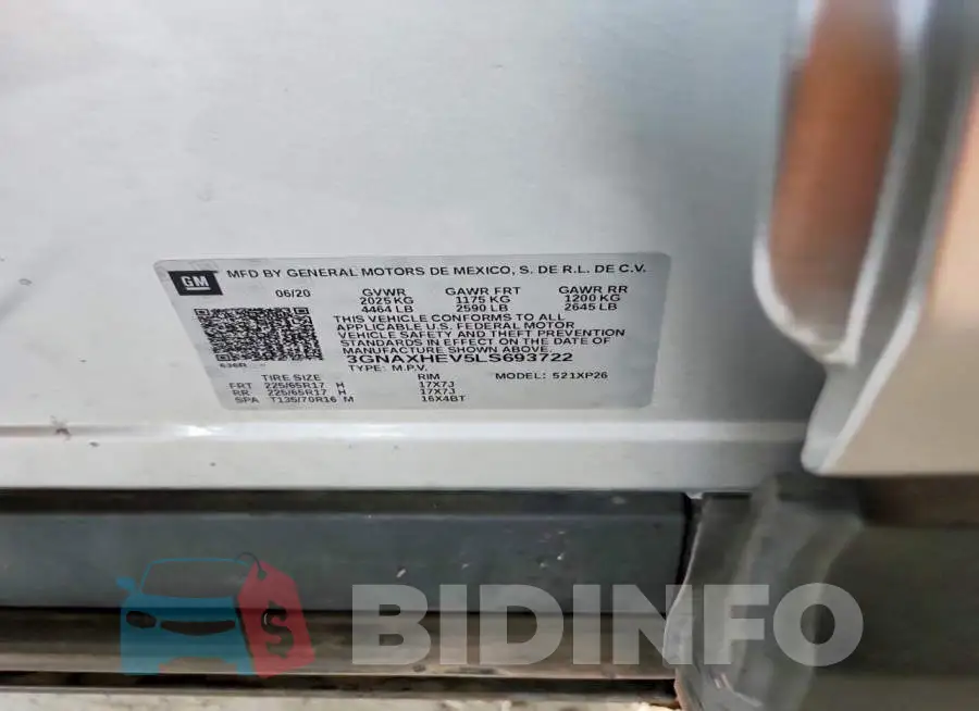 3GNAXHEV5LS693722 Photo# 13