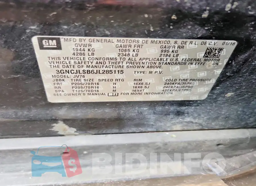 3GNCJLSB6JL285115 Photo# 13