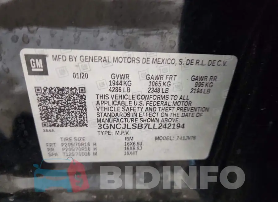 3GNCJLSB7LL242194 Photo# 13