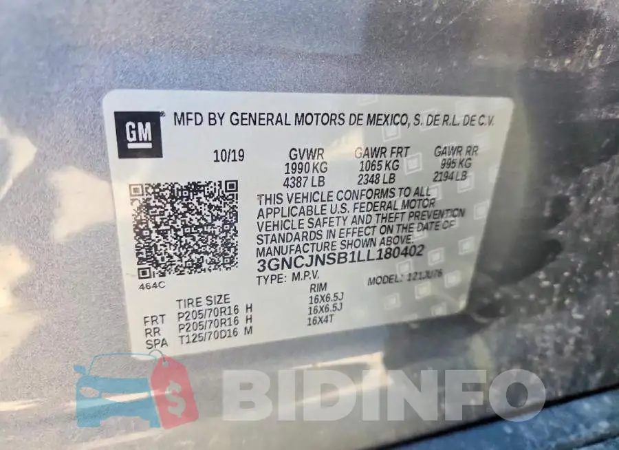3GNCJNSB1LL180402 Photo# 12
