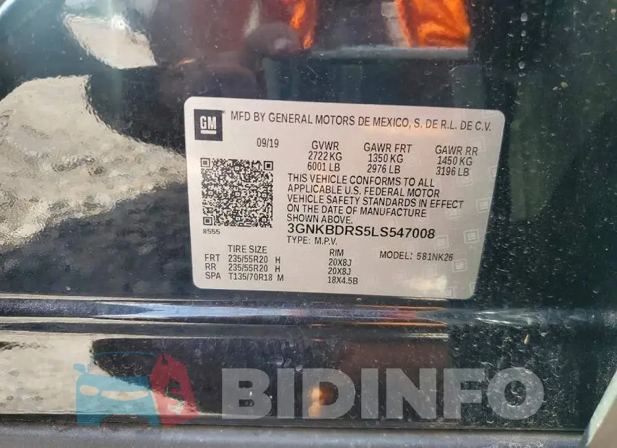 3GNKBDRS5LS547008 Photo# 13