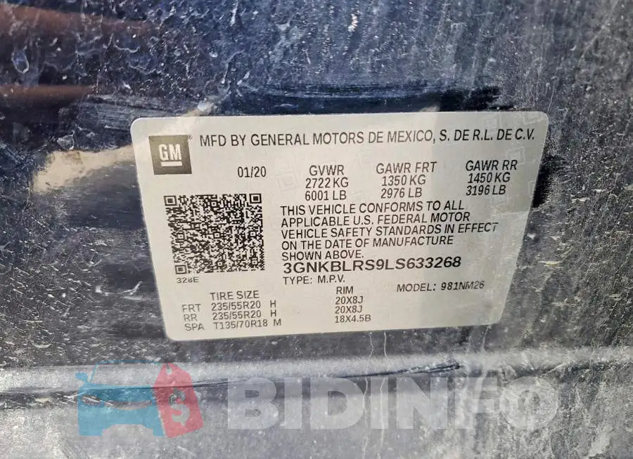 3GNKBLRS9LS633268 Photo# 13