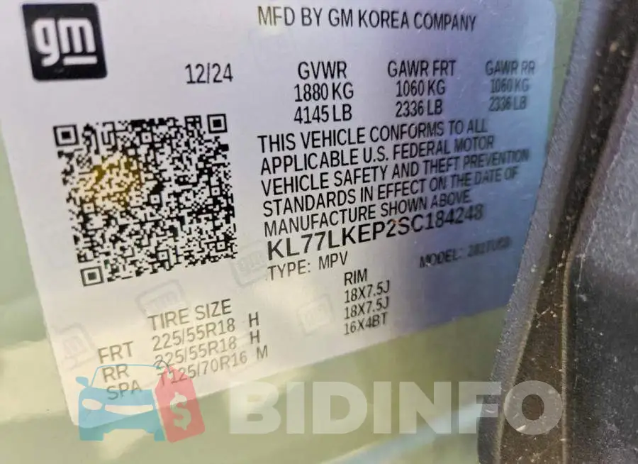 KL77LKEP2SC184248 Photo# 14
