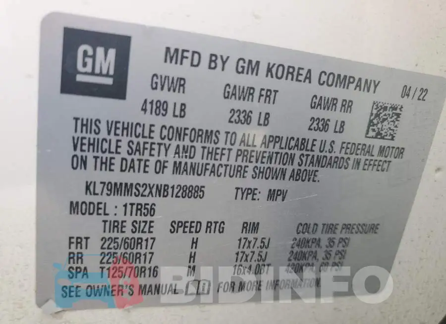 KL79MMS2XNB128885 Photo# 13