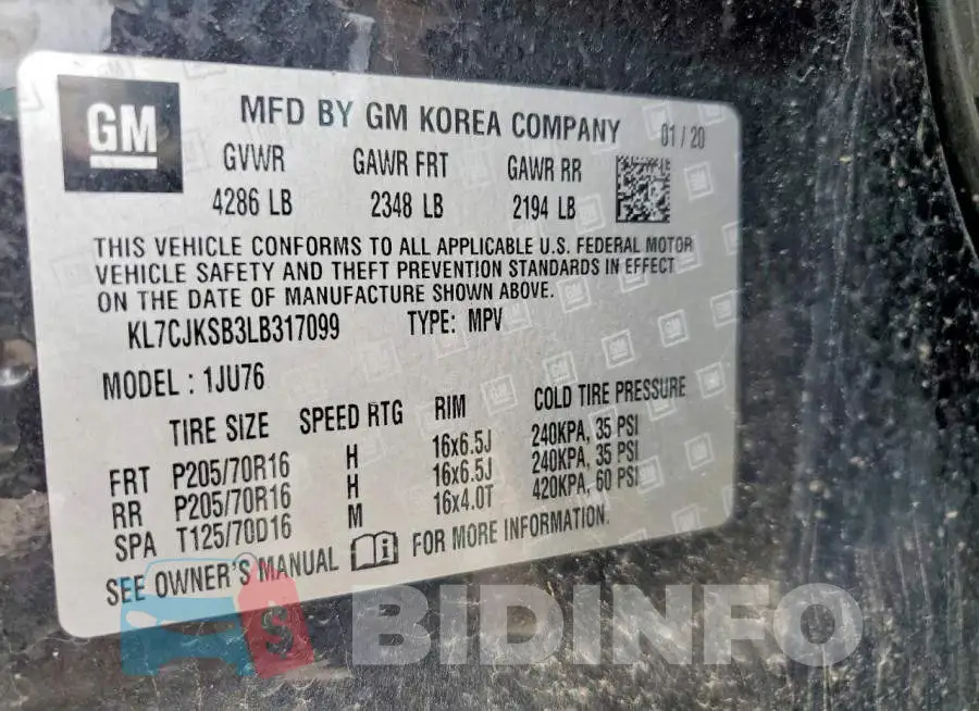 KL7CJKSB3LB317099 Photo# 13