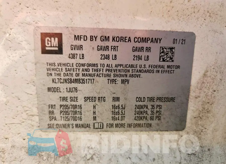 KL7CJNSB4MB351717 Photo# 14