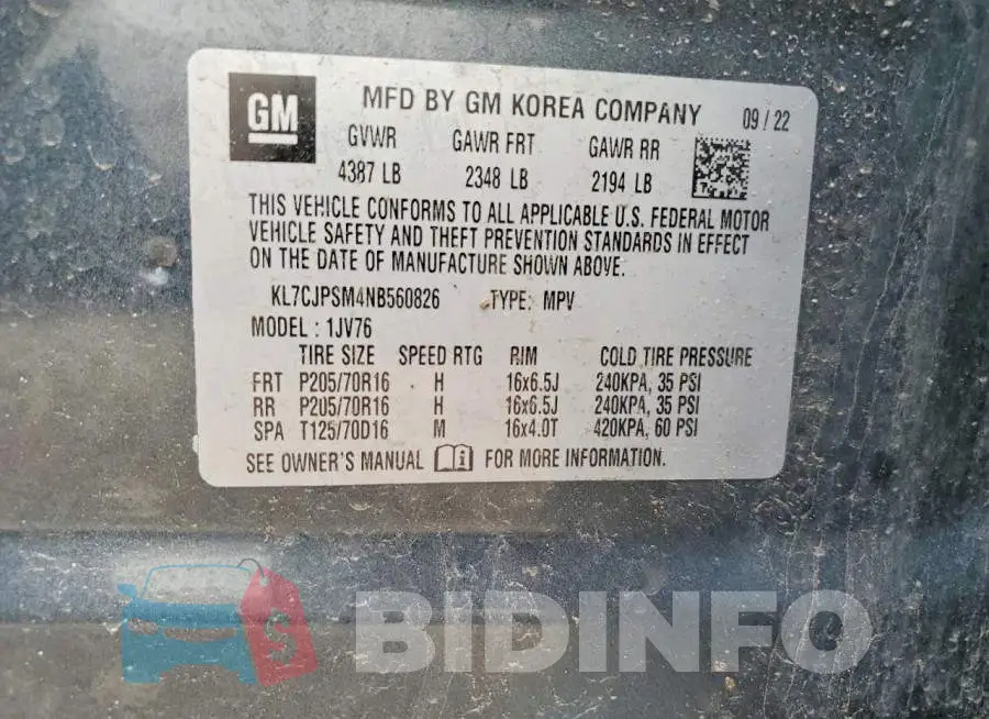 KL7CJPSM4NB560826 Photo# 14