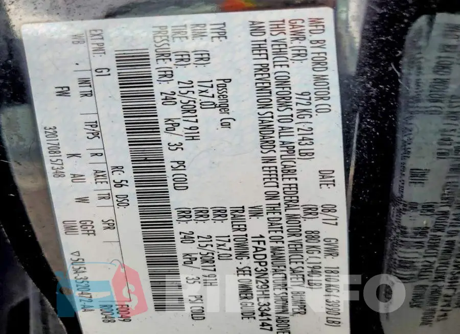 1FADP3N29HL334147 Photo# 13