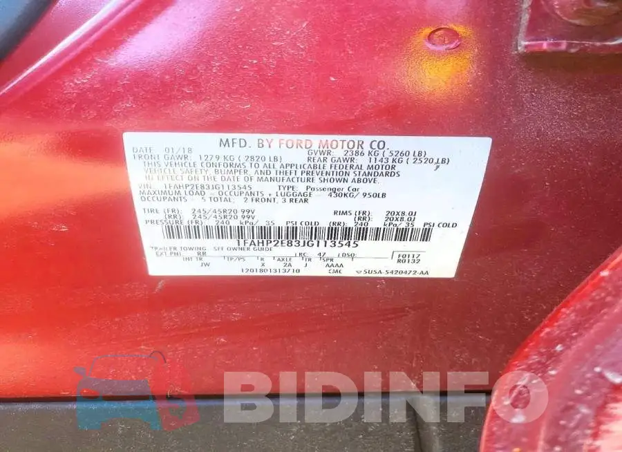 1FAHP2E83JG113545 Photo# 12