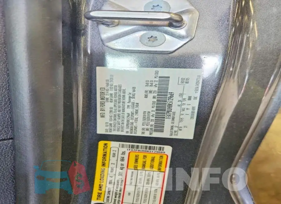 1FATP8UH8K5129669 Photo# 12