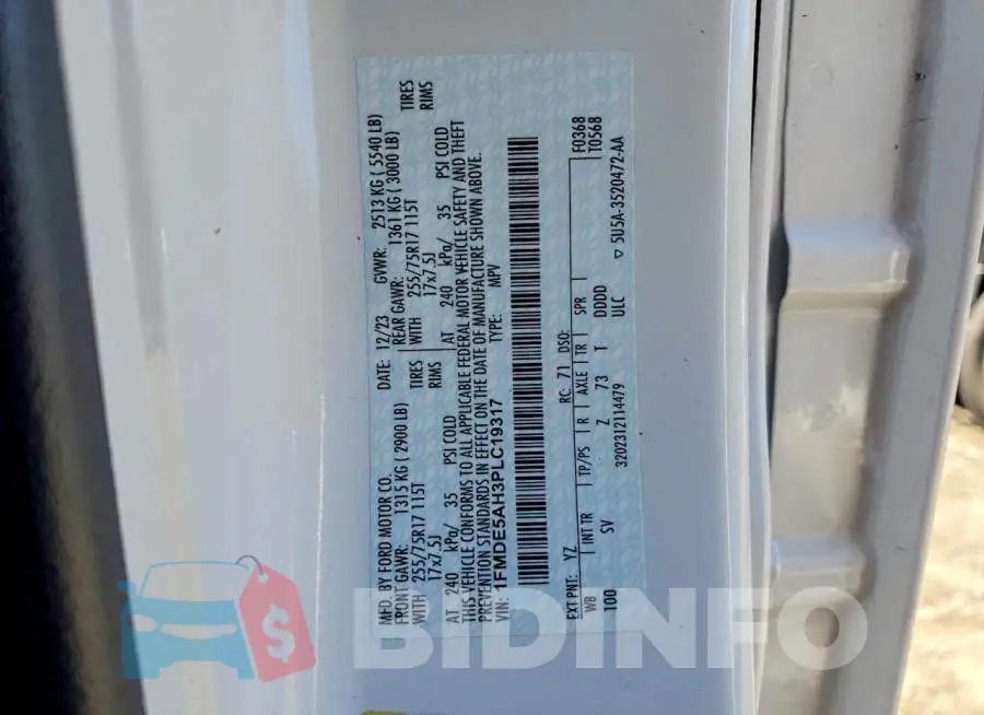 1FMDE5AH3PLC19317 Photo# 12