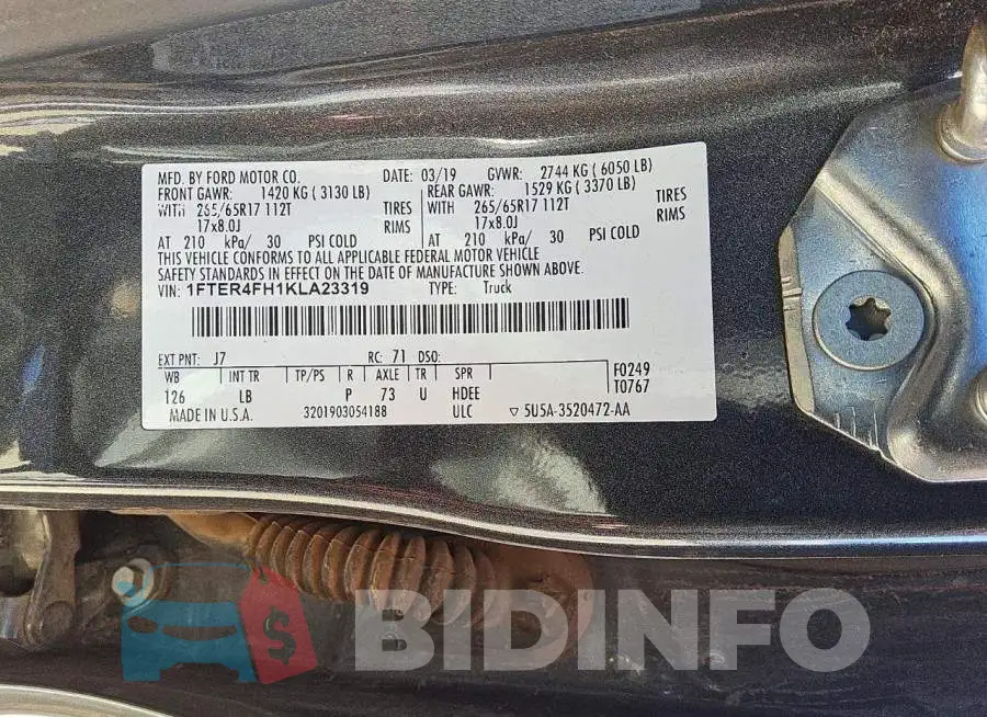 1FTER4FH1KLA23319 Photo# 12