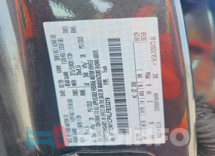 1FTEW1CP6LFB33219 Photo# 12
