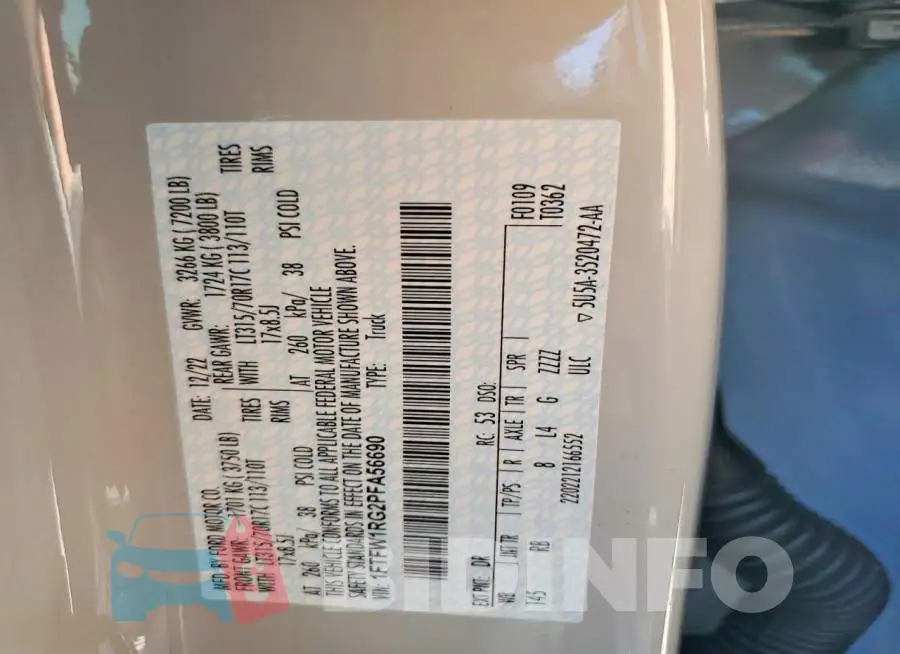 1FTFW1RG2PFA56690 Photo# 13