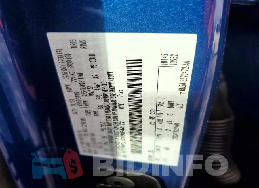 1FTFW3L53RKF44172 Photo# 12