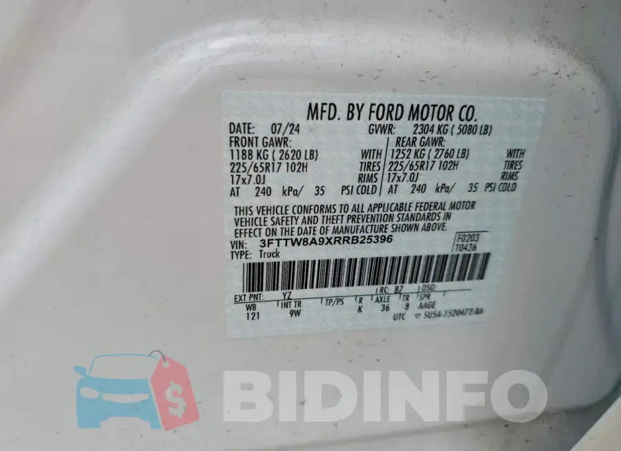 3FTTW8A9XRRB25396 Photo# 12