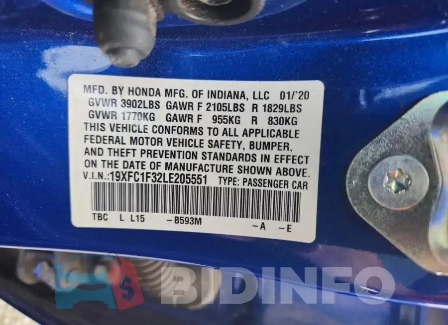 19XFC1F32LE205551 Photo# 12